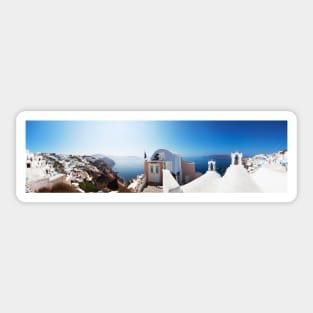 Thira, Santorini, Panoramic Photo Sticker